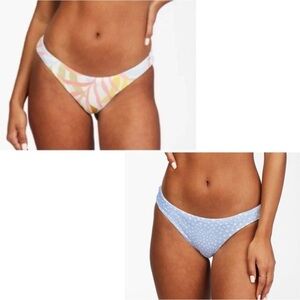 🌸 Billabong Reversible Lowrider Bikini Bottom Medium Tropic Jungle Print NWT